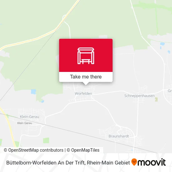 Карта Büttelborn-Worfelden An Der Trift