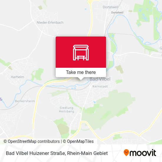 Карта Bad Vilbel Huizener Straße