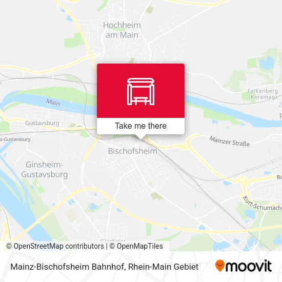 Карта Mainz-Bischofsheim Bahnhof