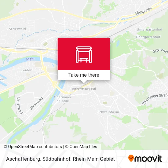 Карта Aschaffenburg, Südbahnhof