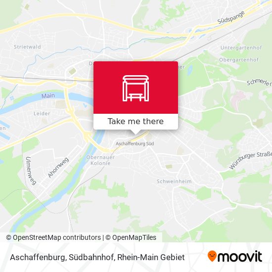 Aschaffenburg, Südbahnhof map