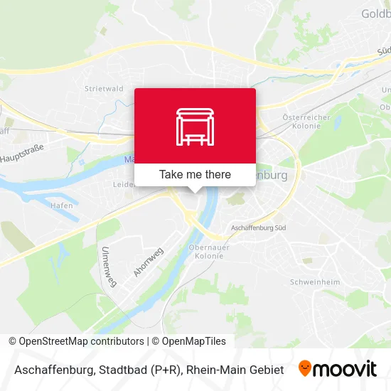 Карта Aschaffenburg, Stadtbad (P+R)
