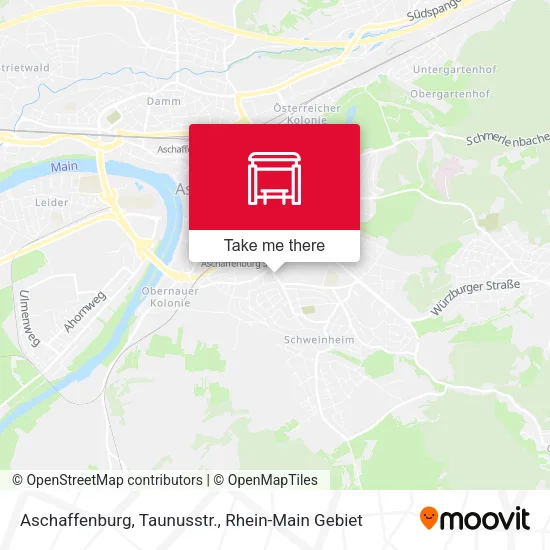 Карта Aschaffenburg, Taunusstr.