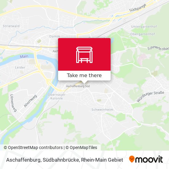 Aschaffenburg, Südbahnbrücke map