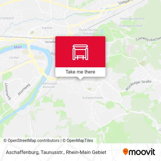 Карта Aschaffenburg, Taunusstr.