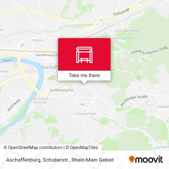 Карта Aschaffenburg, Schoberstr.