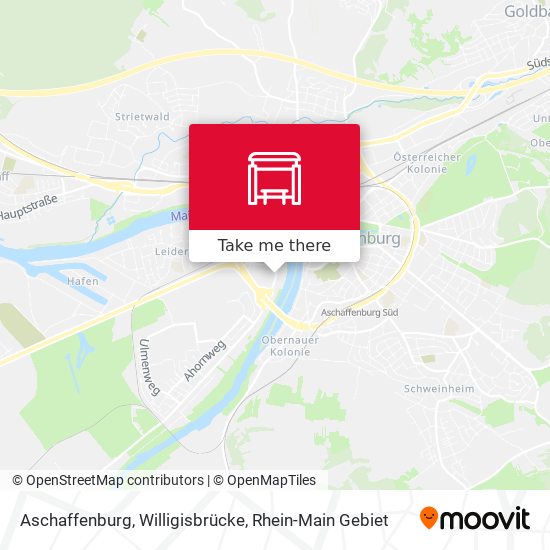 Aschaffenburg, Willigisbrücke map