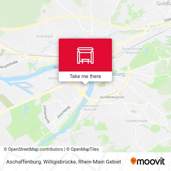 Карта Aschaffenburg, Willigisbrücke