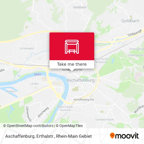 Карта Aschaffenburg, Erthalstr.