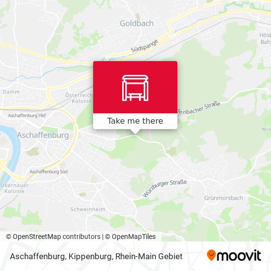 Aschaffenburg, Kippenburg map