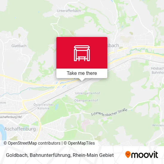 Карта Goldbach, Bahnunterführung