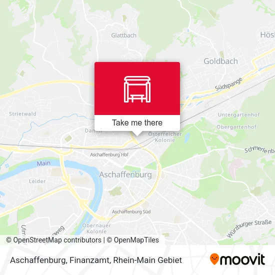 Карта Aschaffenburg, Finanzamt