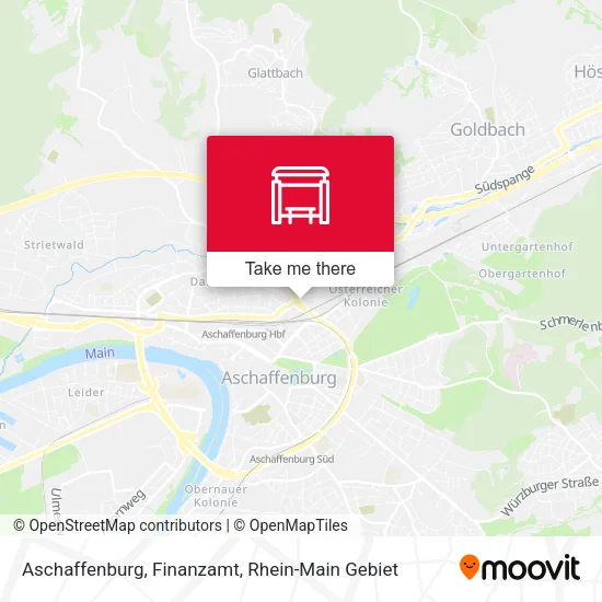 Карта Aschaffenburg, Finanzamt