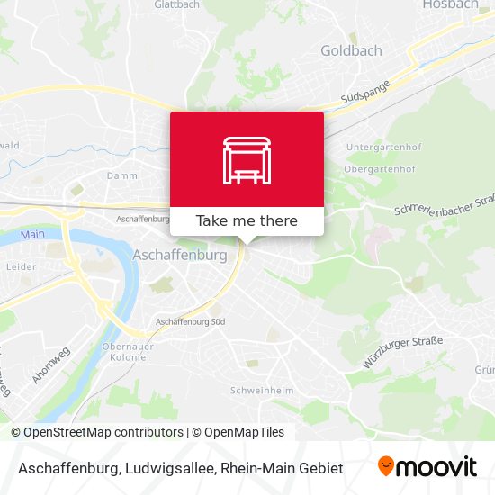 Aschaffenburg, Ludwigsallee map