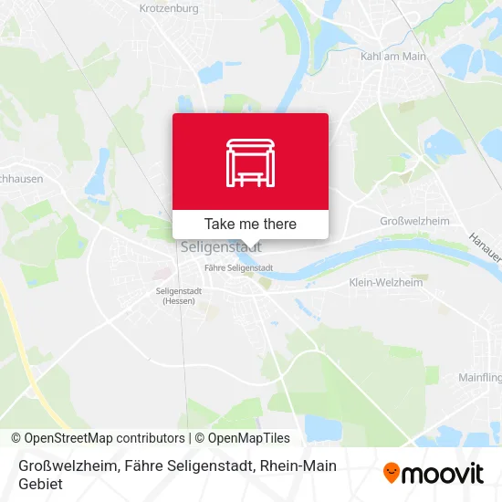 Карта Großwelzheim, Fähre Seligenstadt