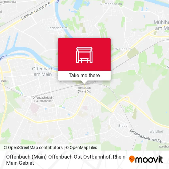 Карта Offenbach (Main)-Offenbach Ost Ostbahnhof