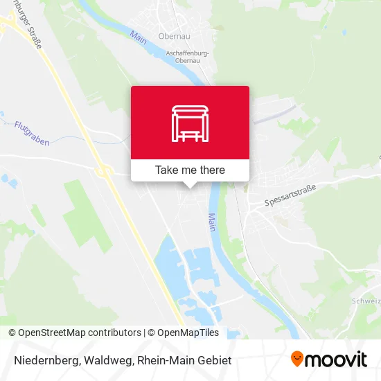 Карта Niedernberg, Waldweg