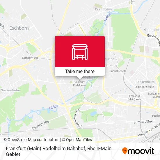 Карта Frankfurt (Main) Rödelheim Bahnhof