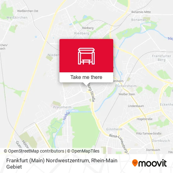 Карта Frankfurt (Main) Nordwestzentrum