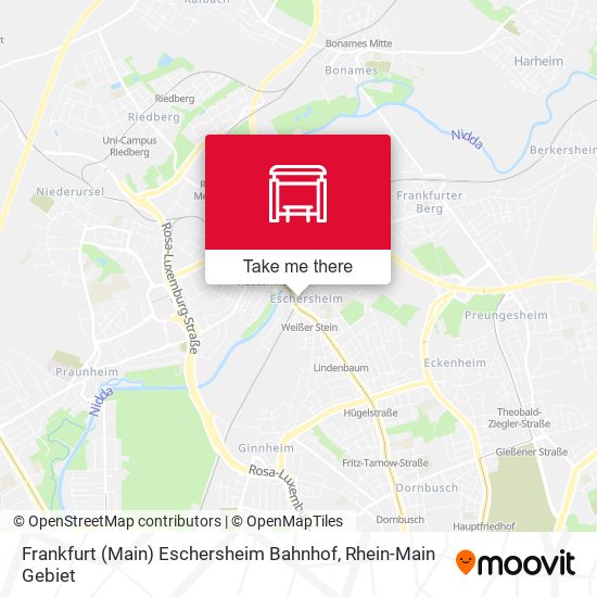 Frankfurt (Main) Eschersheim Bahnhof map