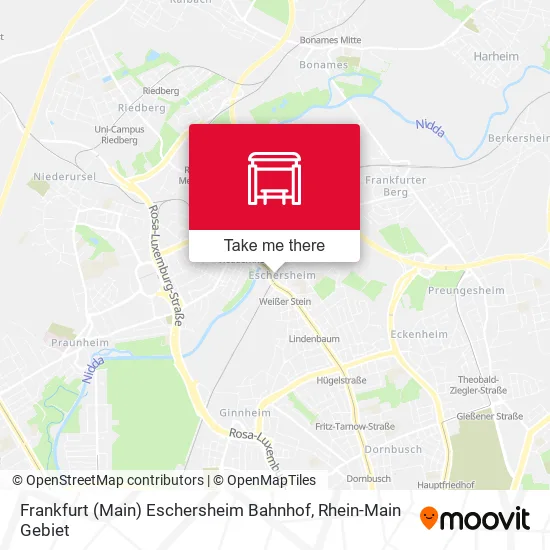 Карта Frankfurt (Main) Eschersheim Bahnhof