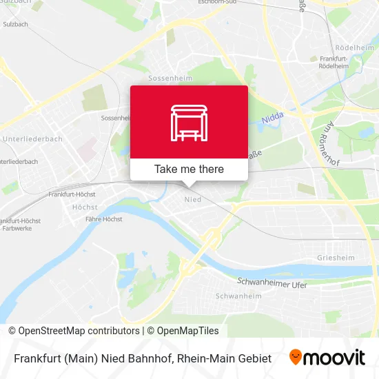 Frankfurt (Main) Nied Bahnhof map