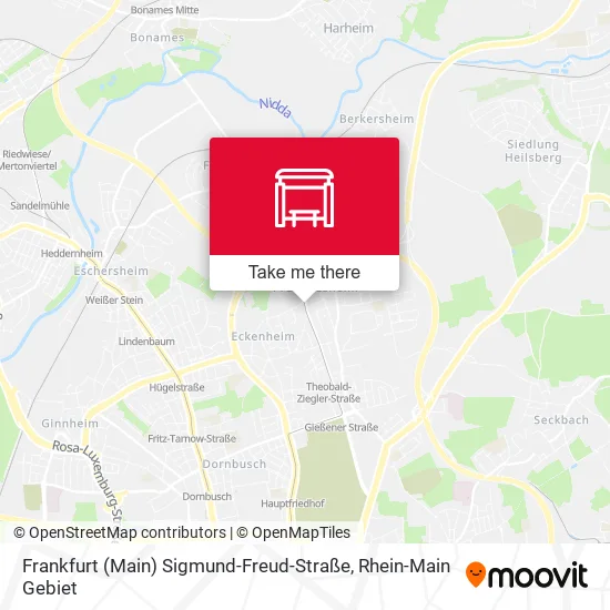 Карта Frankfurt (Main) Sigmund-Freud-Straße