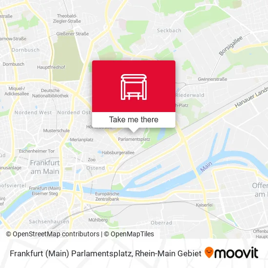 Карта Frankfurt (Main) Parlamentsplatz