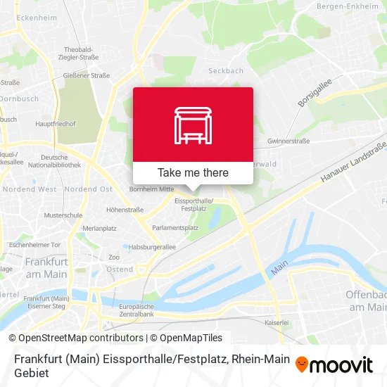 Карта Frankfurt (Main) Eissporthalle / Festplatz