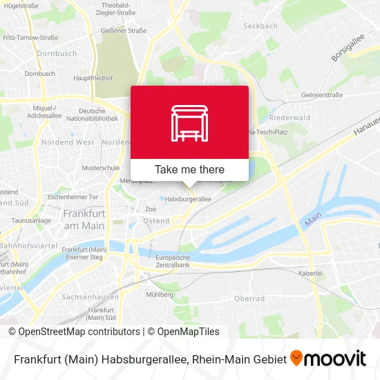 Карта Frankfurt (Main) Habsburgerallee