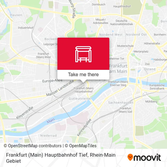 Карта Frankfurt (Main) Hauptbahnhof Tief