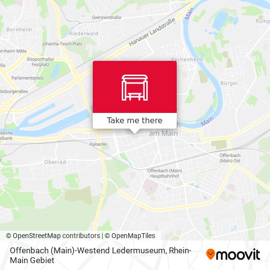 Offenbach (Main)-Westend Ledermuseum map