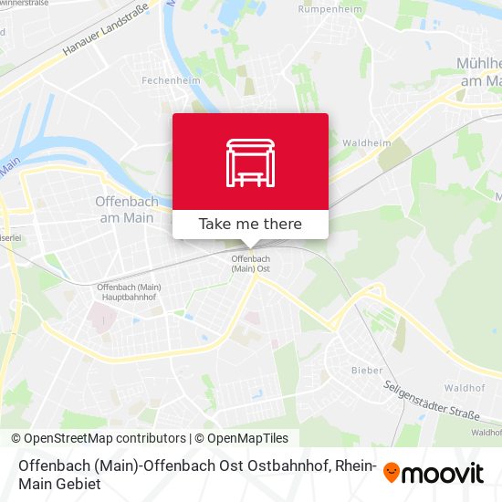 Карта Offenbach (Main)-Offenbach Ost Ostbahnhof