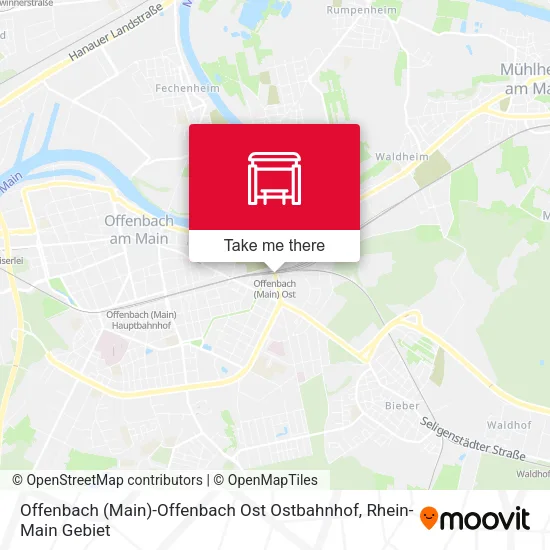 Карта Offenbach (Main)-Offenbach Ost Ostbahnhof