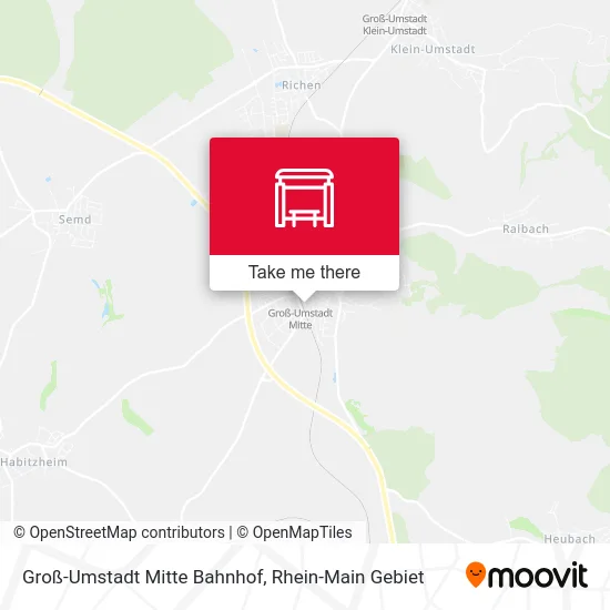 Карта Groß-Umstadt Mitte Bahnhof