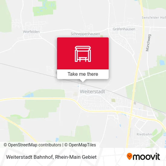 Карта Weiterstadt Bahnhof