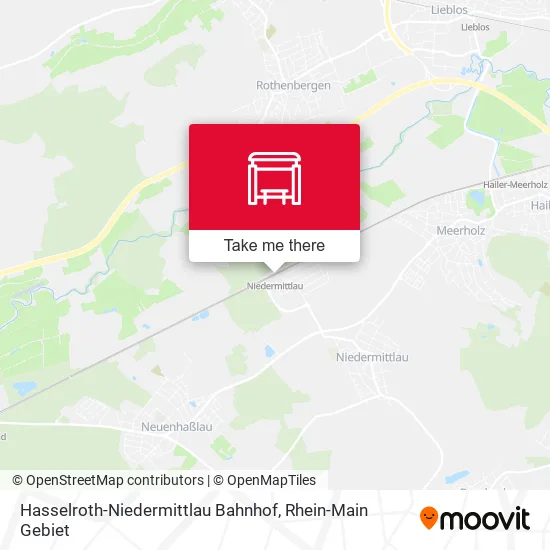 Карта Hasselroth-Niedermittlau Bahnhof