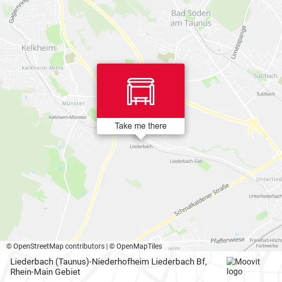 Карта Liederbach (Taunus)-Niederhofheim Liederbach Bf