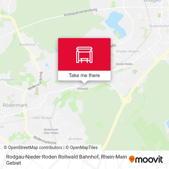 Карта Rodgau-Nieder-Roden Rollwald Bahnhof