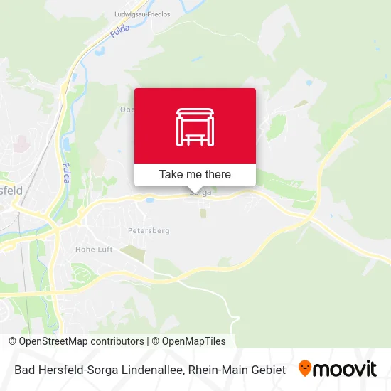 Карта Bad Hersfeld-Sorga Lindenallee