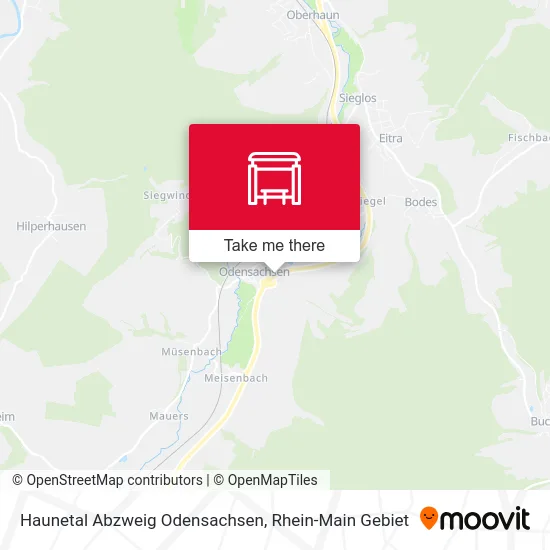 Карта Haunetal Abzweig Odensachsen