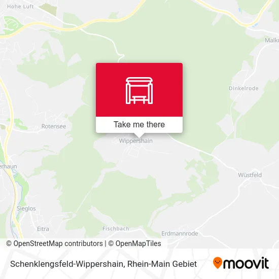 Карта Schenklengsfeld-Wippershain