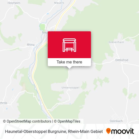 Haunetal-Oberstoppel Burgruine map