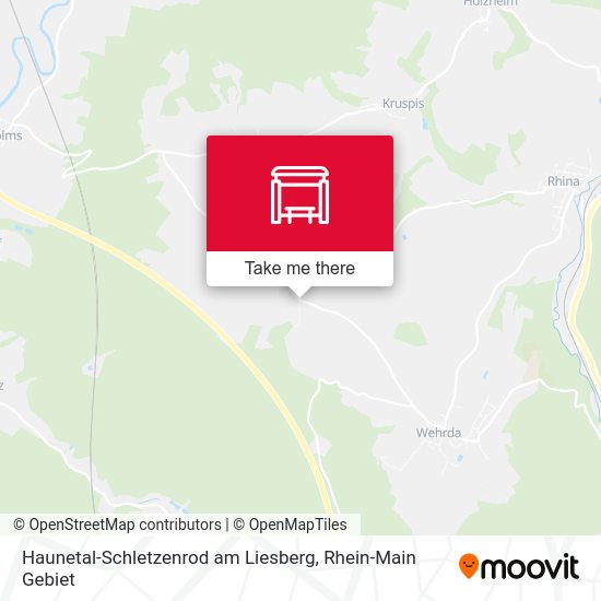 Haunetal-Schletzenrod am Liesberg map
