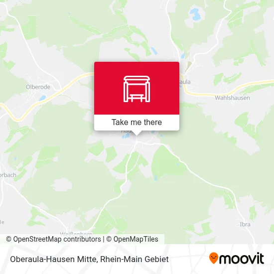 Oberaula-Hausen Mitte map