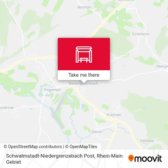 Карта Schwalmstadt-Niedergrenzebach Post