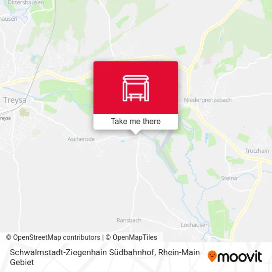 Карта Schwalmstadt-Ziegenhain Südbahnhof