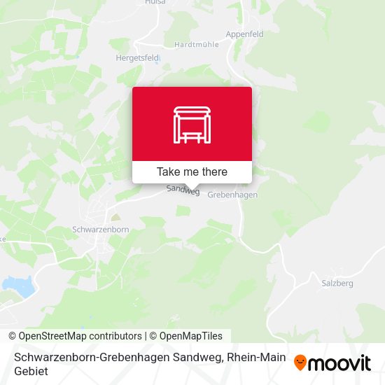 Карта Schwarzenborn-Grebenhagen Sandweg