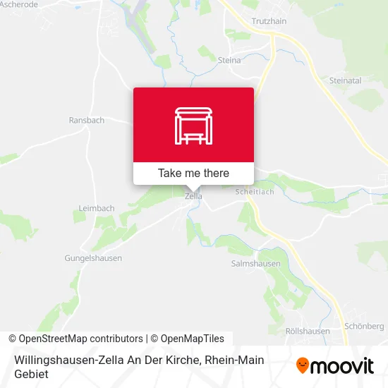 Карта Willingshausen-Zella An Der Kirche