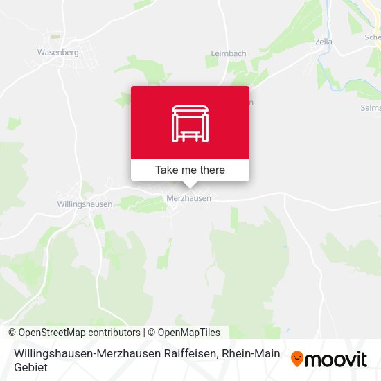 Willingshausen-Merzhausen Raiffeisen map